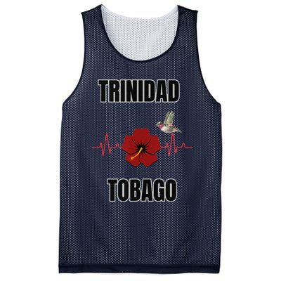 Trinidad Tobago Heartbeat Hibiscus Mesh Reversible Basketball Jersey Tank