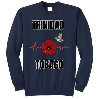 Trinidad Tobago Heartbeat Hibiscus Tall Sweatshirt