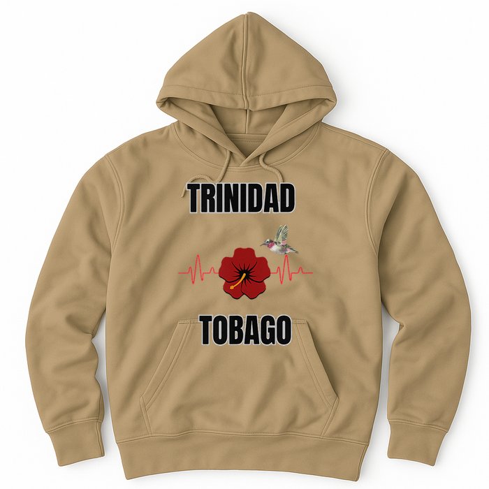 Trinidad Tobago Heartbeat Hibiscus Hoodie