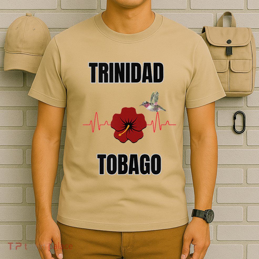 Trinidad Tobago Heartbeat Hibiscus T-Shirt