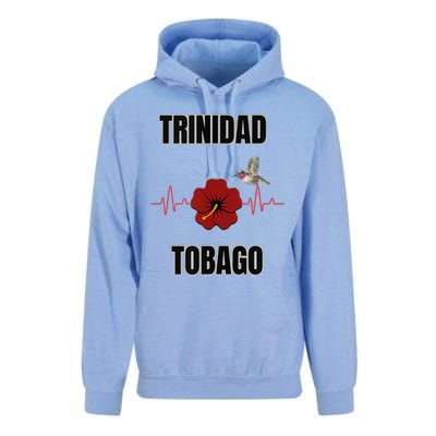 Trinidad Tobago Heartbeat Hibiscus Unisex Surf Hoodie