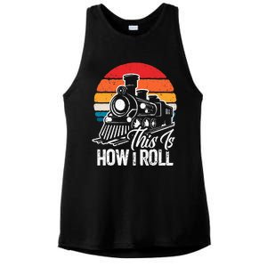 Train This Is How I Roll Train Lover Ladies PosiCharge Tri-Blend Wicking Tank