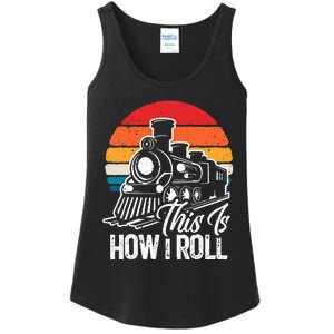 Train This Is How I Roll Train Lover Ladies Essential Tank