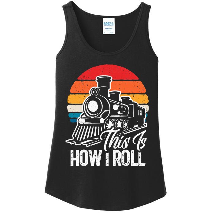 Train This Is How I Roll Train Lover Ladies Essential Tank