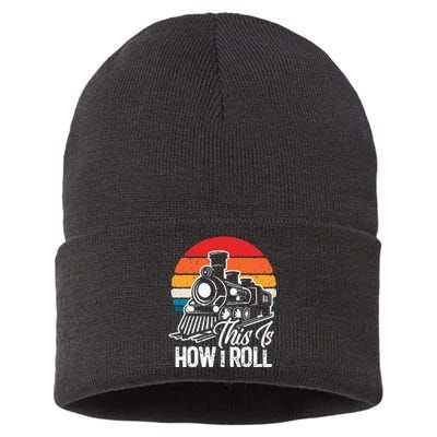 Train This Is How I Roll Train Lover Sustainable Knit Beanie