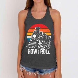 Train This Is How I Roll Train Lover Women's Knotted Racerback Tank