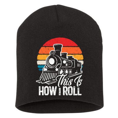 Train This Is How I Roll Train Lover Short Acrylic Beanie