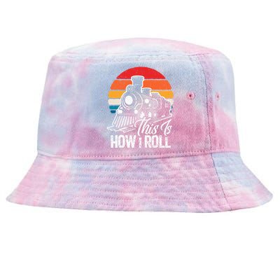 Train This Is How I Roll Train Lover Tie-Dyed Bucket Hat