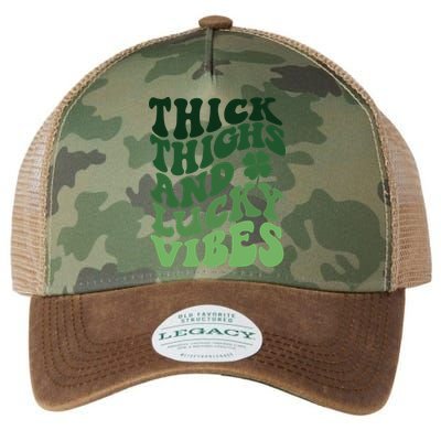 Thick Thighs Irish Vibes Retro St Paddy Legacy Tie Dye Trucker Hat