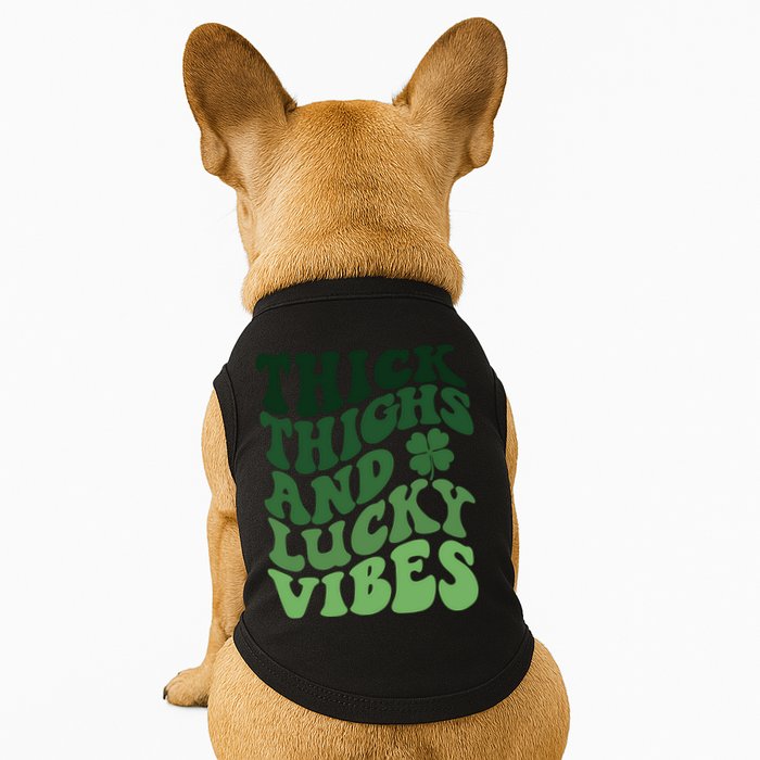 Thick Thighs Irish Vibes Retro St Paddy Doggie Tank