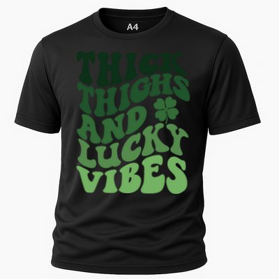 Thick Thighs Irish Vibes Retro St Paddy Performance Shirt