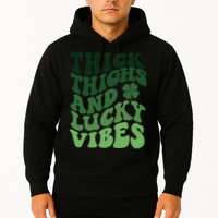 Thick Thighs Irish Vibes Retro St Paddy Hoodie