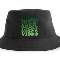 Thick Thighs Irish Vibes Retro St Paddy Sustainable Bucket Hat