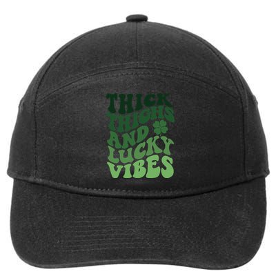 Thick Thighs Irish Vibes Retro St Paddy 7-Panel Snapback Hat