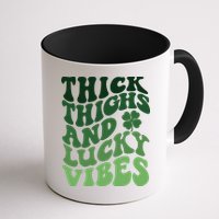 Thick Thighs Irish Vibes Retro St Paddy Mug