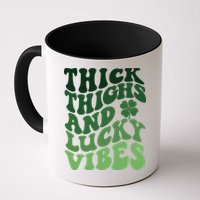 Thick Thighs Irish Vibes Retro St Paddy Mug