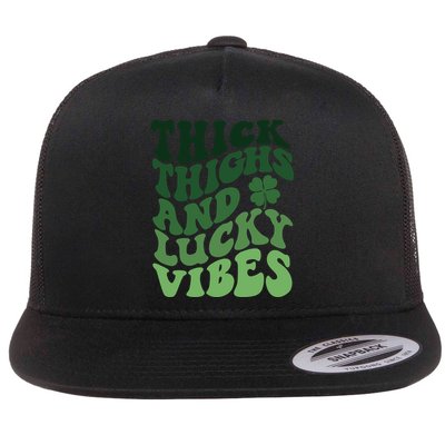 Thick Thighs Irish Vibes Retro St Paddy Flatbill Hat
