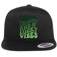 Thick Thighs Irish Vibes Retro St Paddy Flatbill Hat