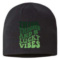 Thick Thighs Irish Vibes Retro St Paddy Sustainable Beanie