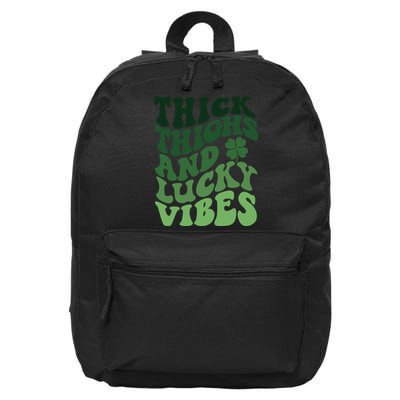Thick Thighs Irish Vibes Retro St Paddy 16 in Basic Backpack