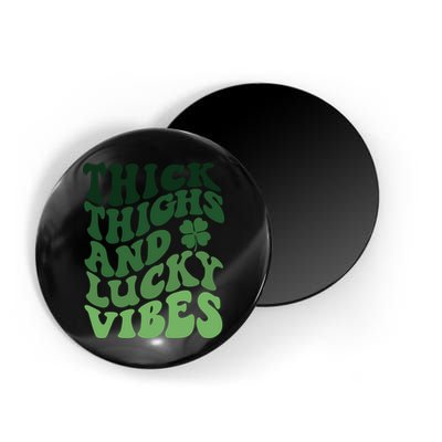 Thick Thighs Irish Vibes Retro St Paddy Magnet