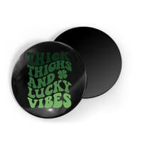 Thick Thighs Irish Vibes Retro St Paddy Magnet