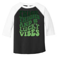 Thick Thighs Irish Vibes Retro St Paddy Toddler Fine Jersey T-Shirt