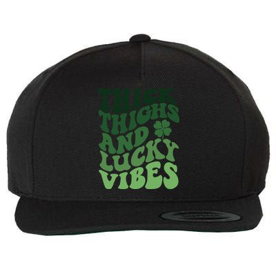 Thick Thighs Irish Vibes Retro St Paddy Wool Snapback Cap