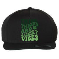 Thick Thighs Irish Vibes Retro St Paddy Wool Snapback Cap