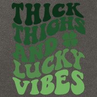 Thick Thighs Irish Vibes Retro St Paddy Cotton Canvas Backpack