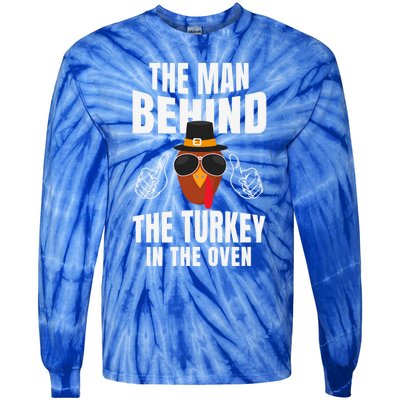 Thanksgiving Turkey In The Oven Talk Turkey To Me Gift Tie-Dye Long Sleeve Shirt