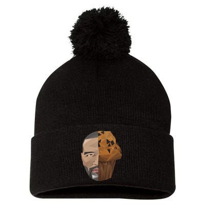 Thats That Ish Crackin Muffins Face Pom Pom 12in Knit Beanie