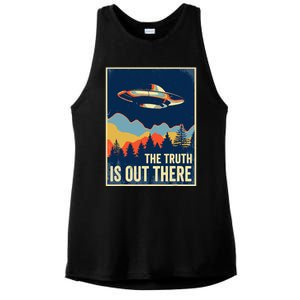 The Truth Is Out There Area 51 Alien UFO Ladies PosiCharge Tri-Blend Wicking Tank