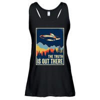 The Truth Is Out There Area 51 Alien UFO Ladies Essential Flowy Tank