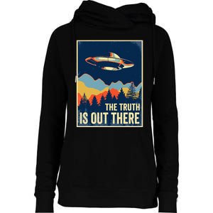 The Truth Is Out There Area 51 Alien UFO Womens Funnel Neck Pullover Hood