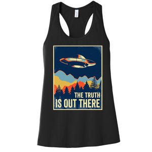 The Truth Is Out There Area 51 Alien UFO Women's Racerback Tank