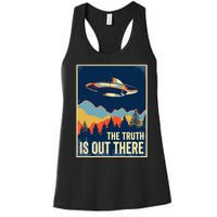 The Truth Is Out There Area 51 Alien UFO Women's Racerback Tank