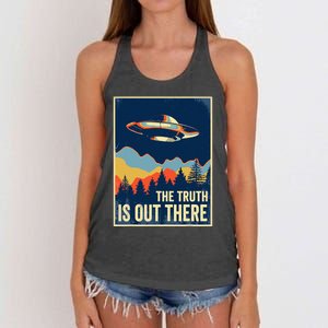 The Truth Is Out There Area 51 Alien UFO Women's Knotted Racerback Tank