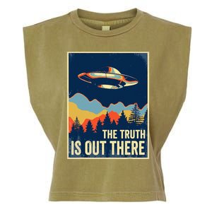 The Truth Is Out There Area 51 Alien UFO Garment-Dyed Women's Muscle Tee