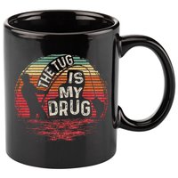 The Tug Is My Drug Funny Fishing 11oz C Handle Ceramic Mug