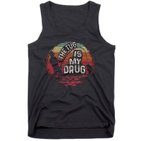 The Tug Is My Drug Funny Fishing Tank Top