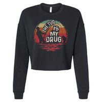 The Tug Is My Drug Funny Fishing Cropped Pullover Crew