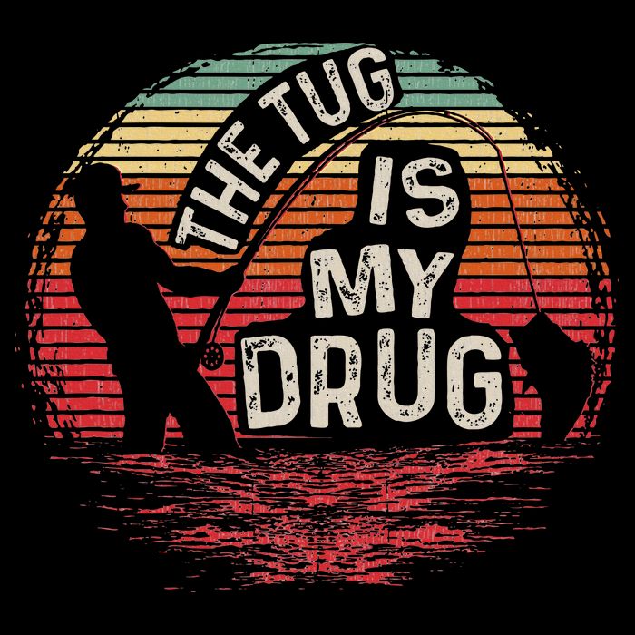 The Tug Is My Drug Funny Fishing Cropped Pullover Crew