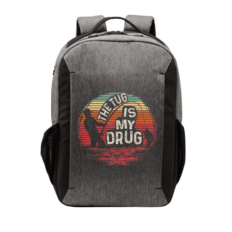 The Tug Is My Drug Funny Fishing Vector Backpack
