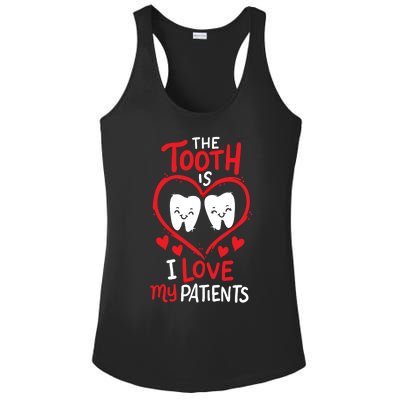 The Tooth Is I Love My Patients Orthodontics Dental Costume Cute Gift Ladies PosiCharge Competitor Racerback Tank