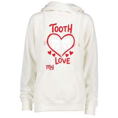 The Tooth Is I Love My Patients Orthodontics Dental Costume Cute Gift Womens Funnel Neck Pullover Hood