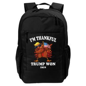 Trump Thanksgiving Im Thankful Trump Won 2024 Trump Won Us President Daily Commute Backpack