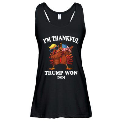 Trump Thanksgiving Im Thankful Trump Won 2024 Trump Won Us President Ladies Essential Flowy Tank