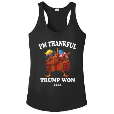 Trump Thanksgiving Im Thankful Trump Won 2024 Trump Won Us President Ladies PosiCharge Competitor Racerback Tank