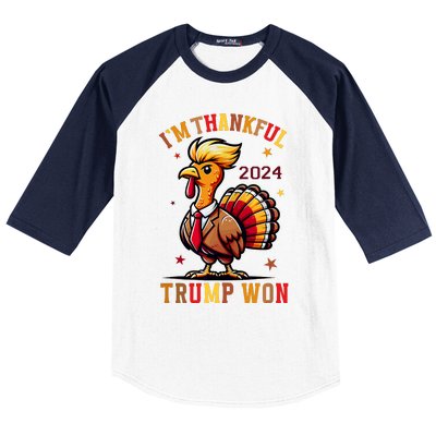 Trump Thanksgiving IM Thankful Trump Won Baseball Sleeve Shirt